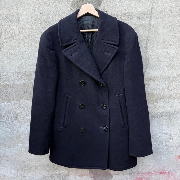 40's USN Navy Wool Double Breasted Jacket - Picture 1 of 8